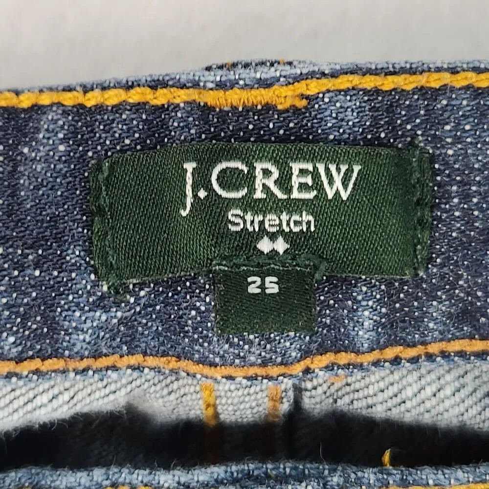 J. Crew Toothpick Skinny Jeans Womens 25 Denim Stretch Low Rise 5‎ Pocket Pants